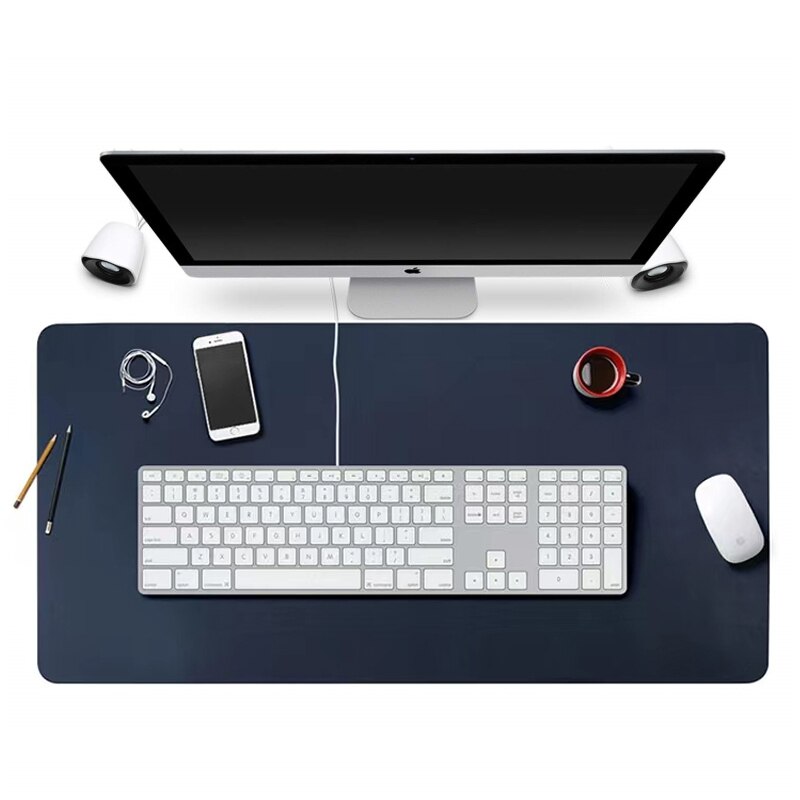 Desk Setup Blue - Tamanho grande Office Desk Protector Mat,