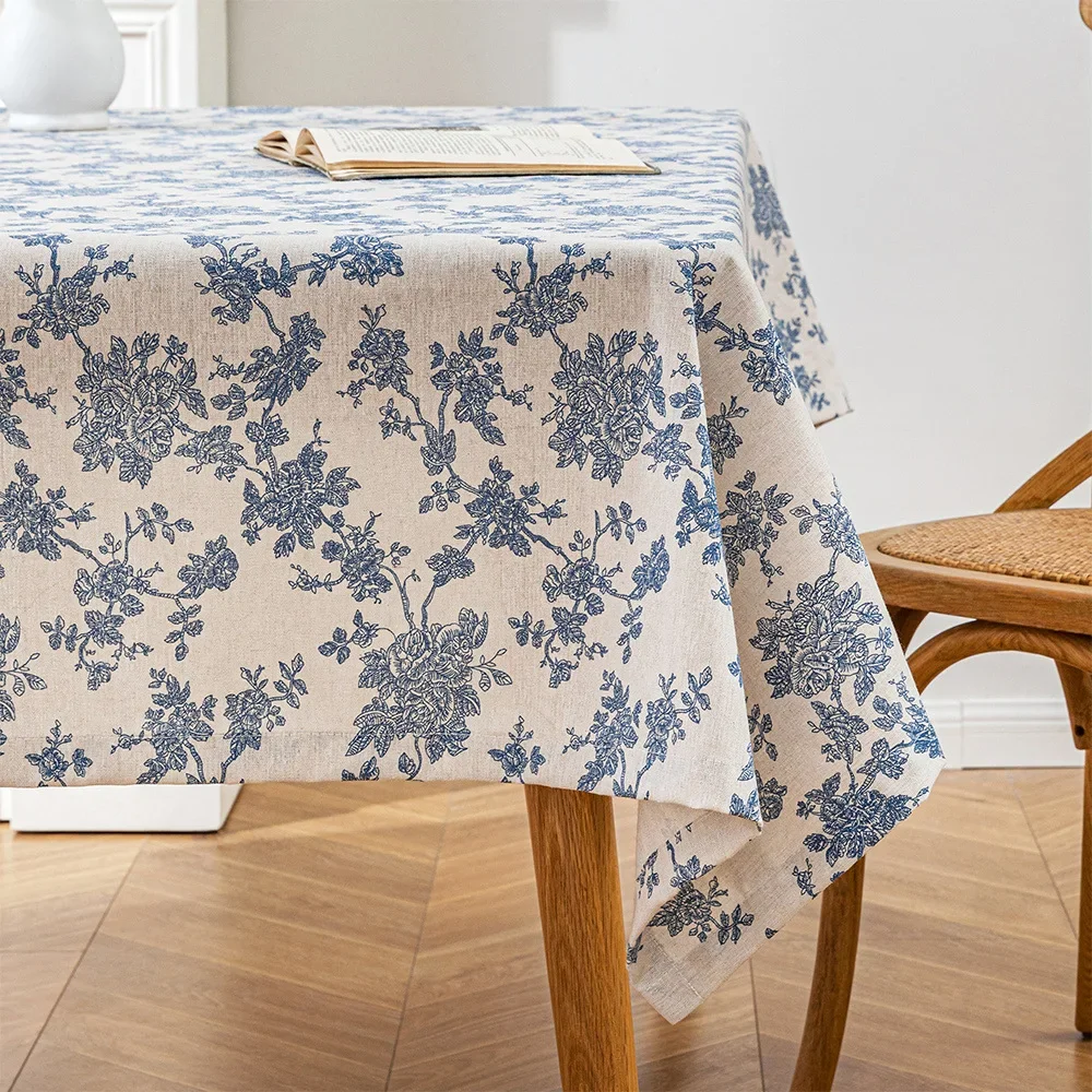 Desk Setup Background - Ins floral toalhas de mesa retro