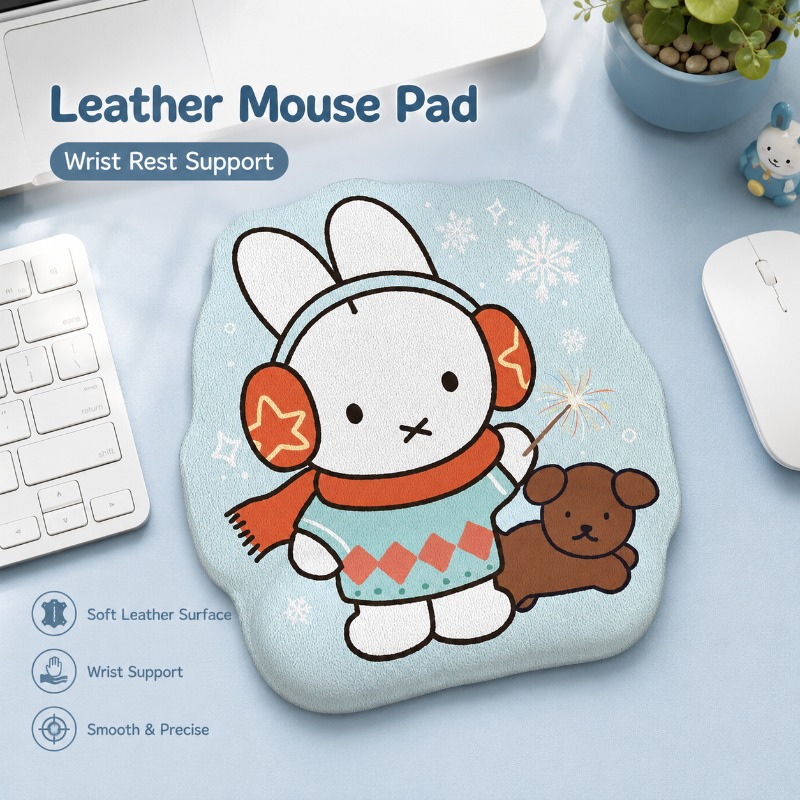 Desk Setup For Office - Mouse Pad de Couro Anime Miffy