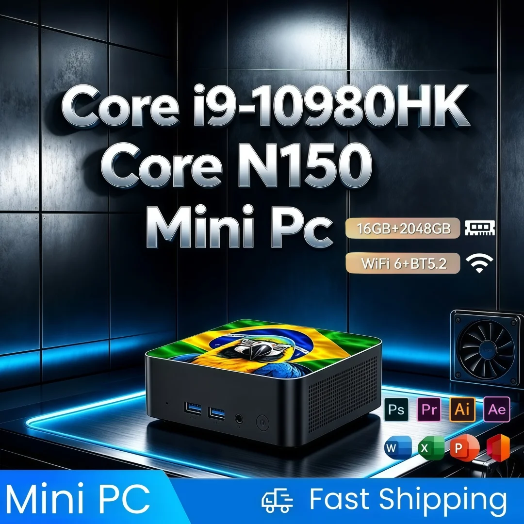 Desk Setup For Studying - Mini PC I9-10980HK Core N150 16GB