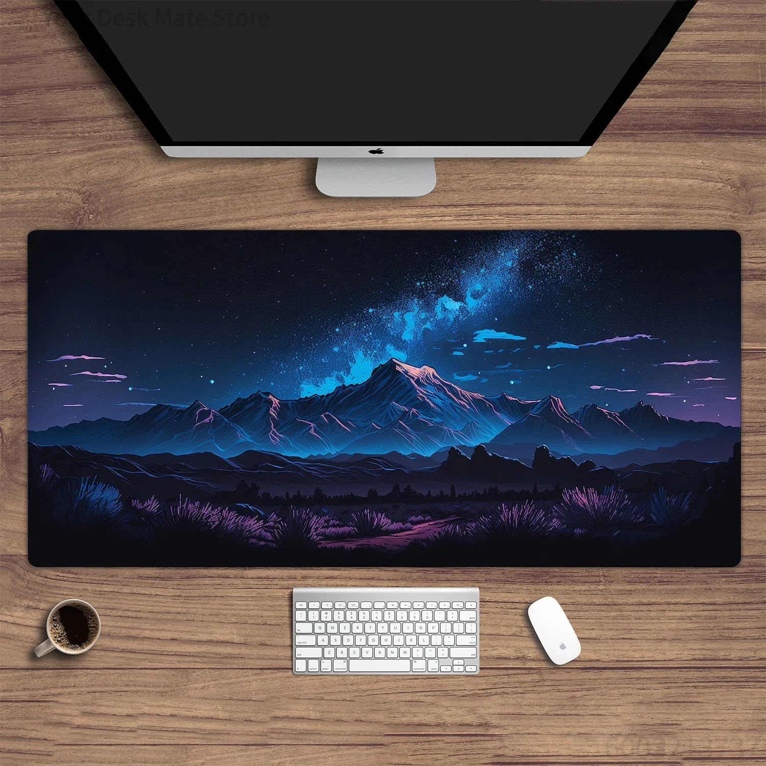 Desk Setup Blue - Novidades: Aurora Azul Noturna nas Montanhas