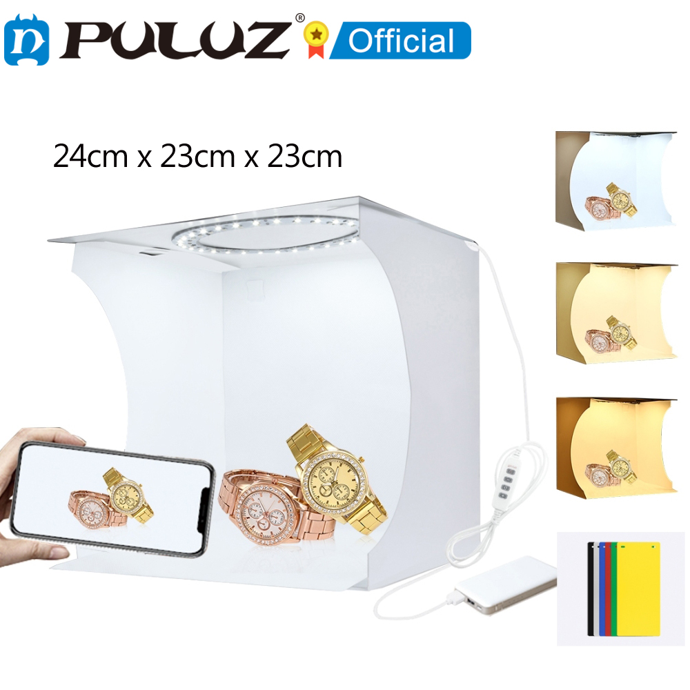 Desk Setup Background - PULUZ-Mini LED Anel Light Box com