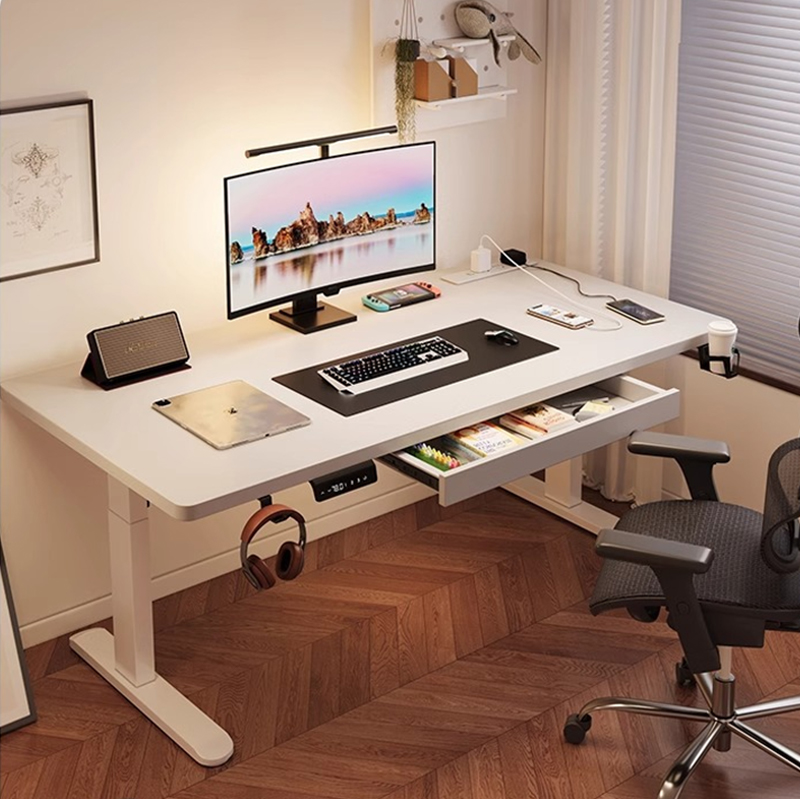 Desk Setup For Office - Mesa Elétrica Moderna com Dois Motores