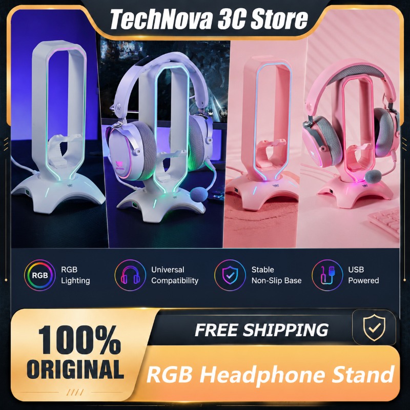 Desk Setup Headphones - Suporte para Headset RGB Waizowl com