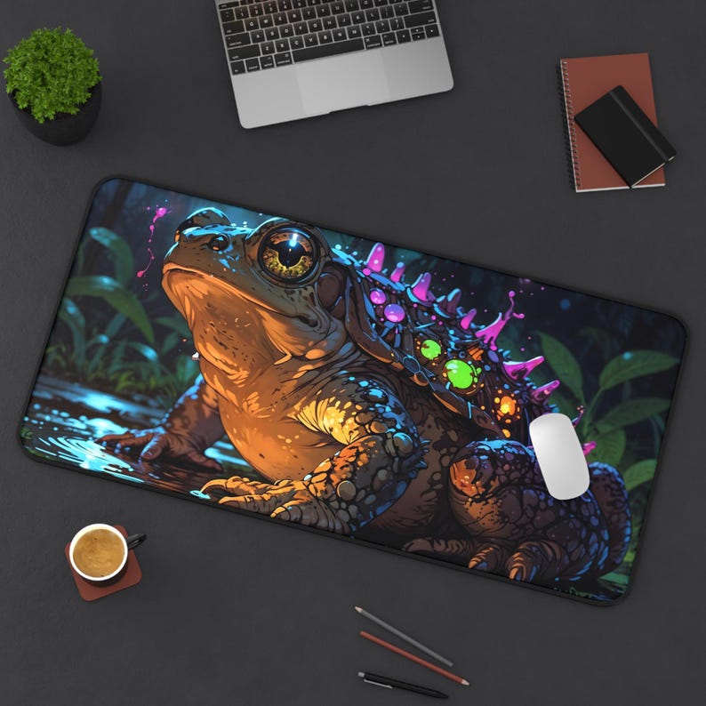 Tapete de mesa fofo de sapo ce - Desk Setup Workspace avaliação e preço