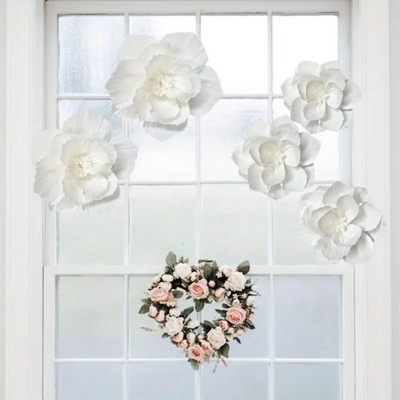 5 pacotes de flores de papel b - Desk Setup Background avaliação e preço
