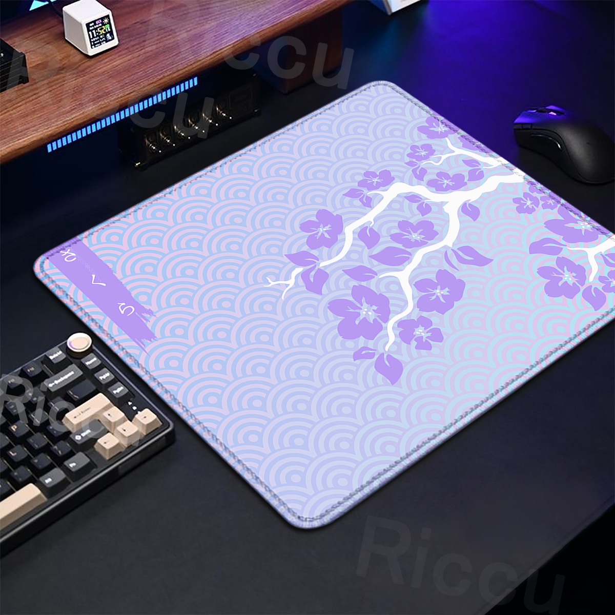 Roxo sakura almofada de mesa g - Desk Setup Blue avaliação e preço
