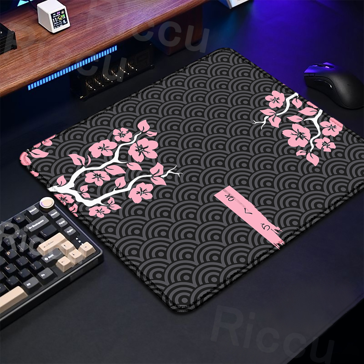 Roxo sakura almofada de mesa g - Desk Setup Blue avaliação e preço