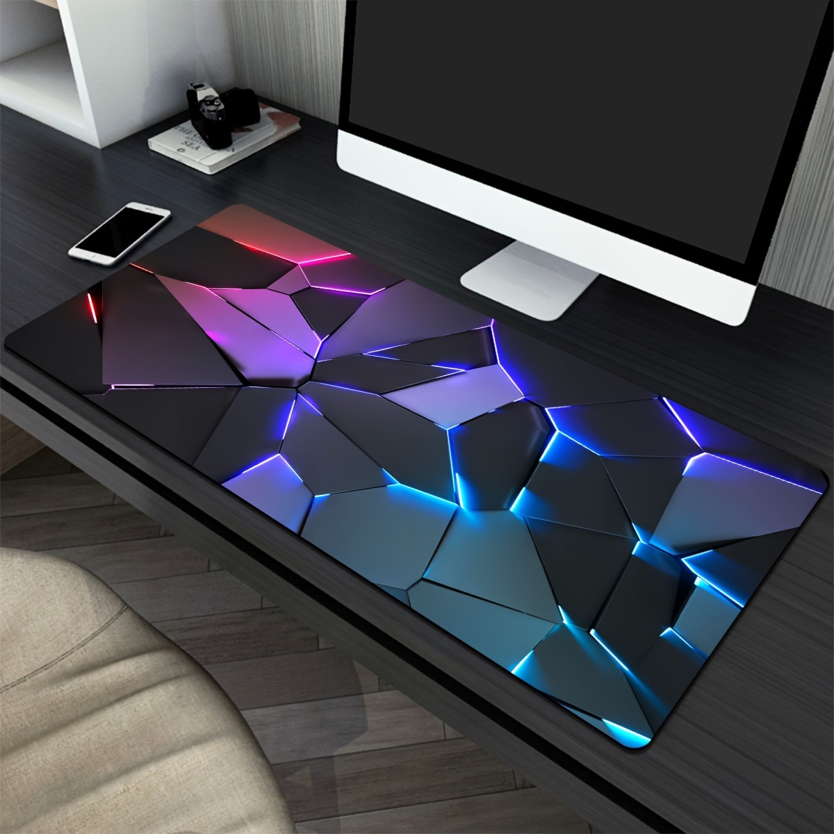 Linha geometria rgb mouse pad  - Desk Setup Rgb avaliação e preço