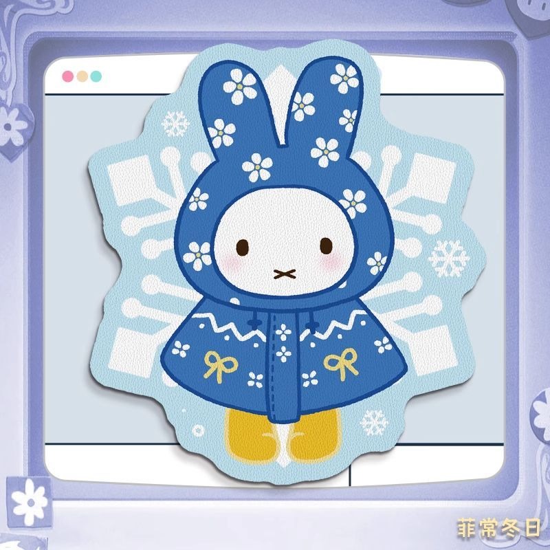 Mouse Pad de Couro Anime Miffy - Desk Setup For Office avaliação e preço