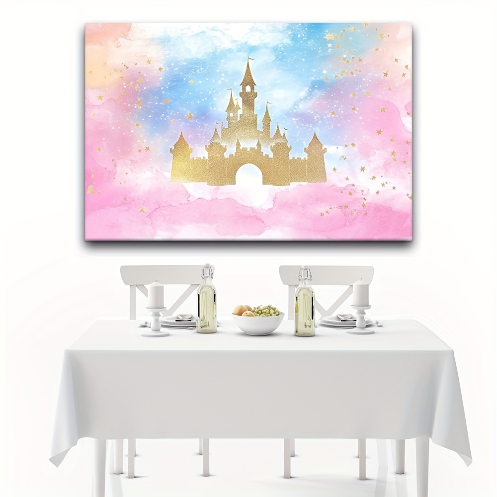 1 princesa castelo aquarela pa - Desk Setup Background avaliação e preço