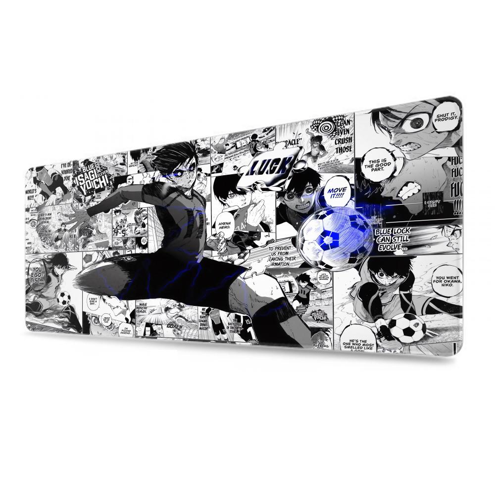 Preto e branco anime mouse pad - Desk Setup Blue avaliação e preço