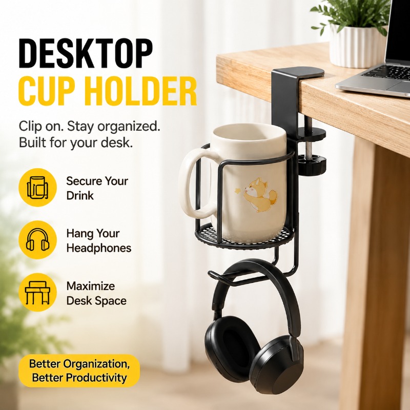 Suporte de Copo e Fone de Ouvi - Desk Setup Headphones avaliação e preço