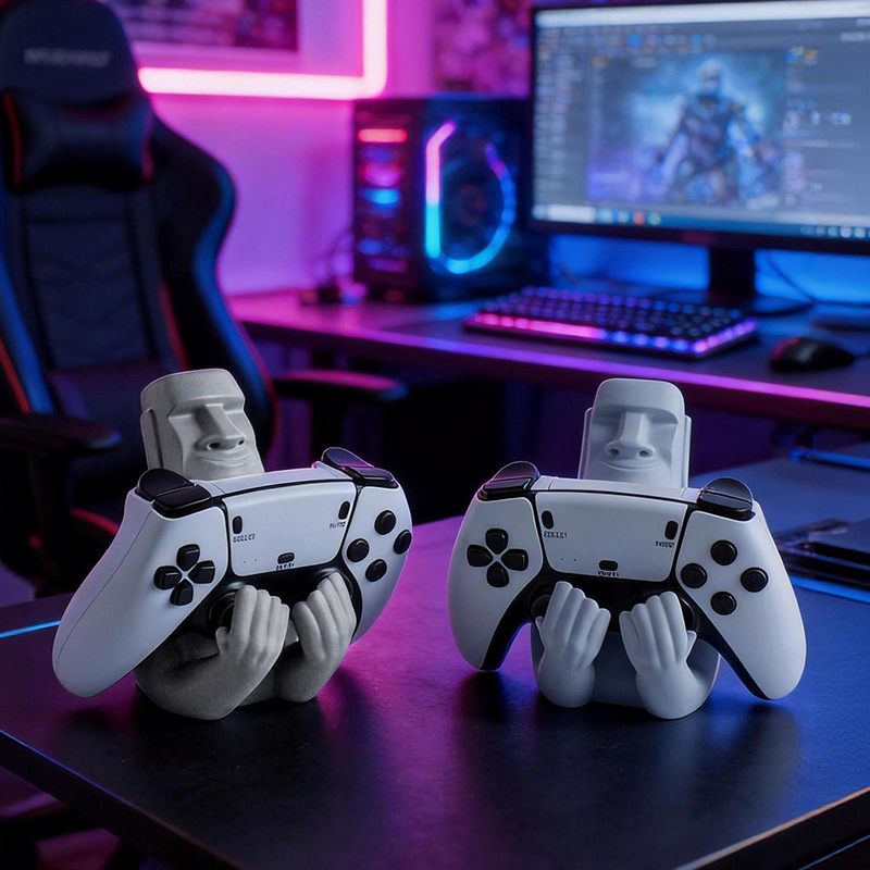Escultura de Resina Moai da Il - Desk Setup Xbox avaliação e preço