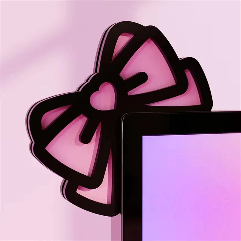 Kawaii rosa acrílico arco moni - Desk Setup Gaming Pc avaliação e preço
