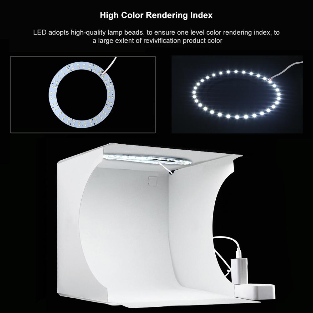 PULUZ-Mini LED Anel Light Box  - Desk Setup Background avaliação e preço