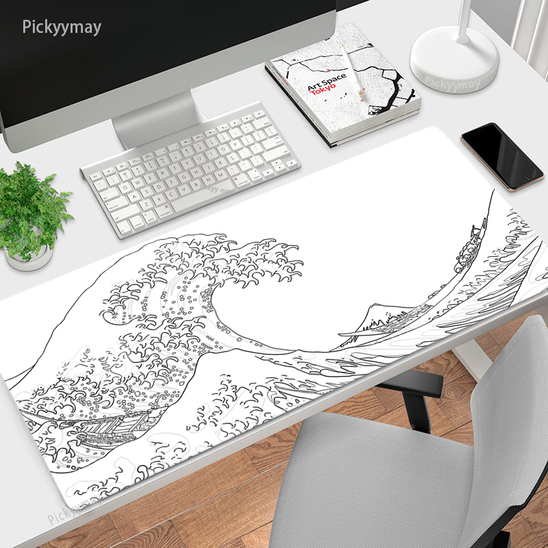 Grande mousepad japão grande o - Desk Setup Blue avaliação e preço