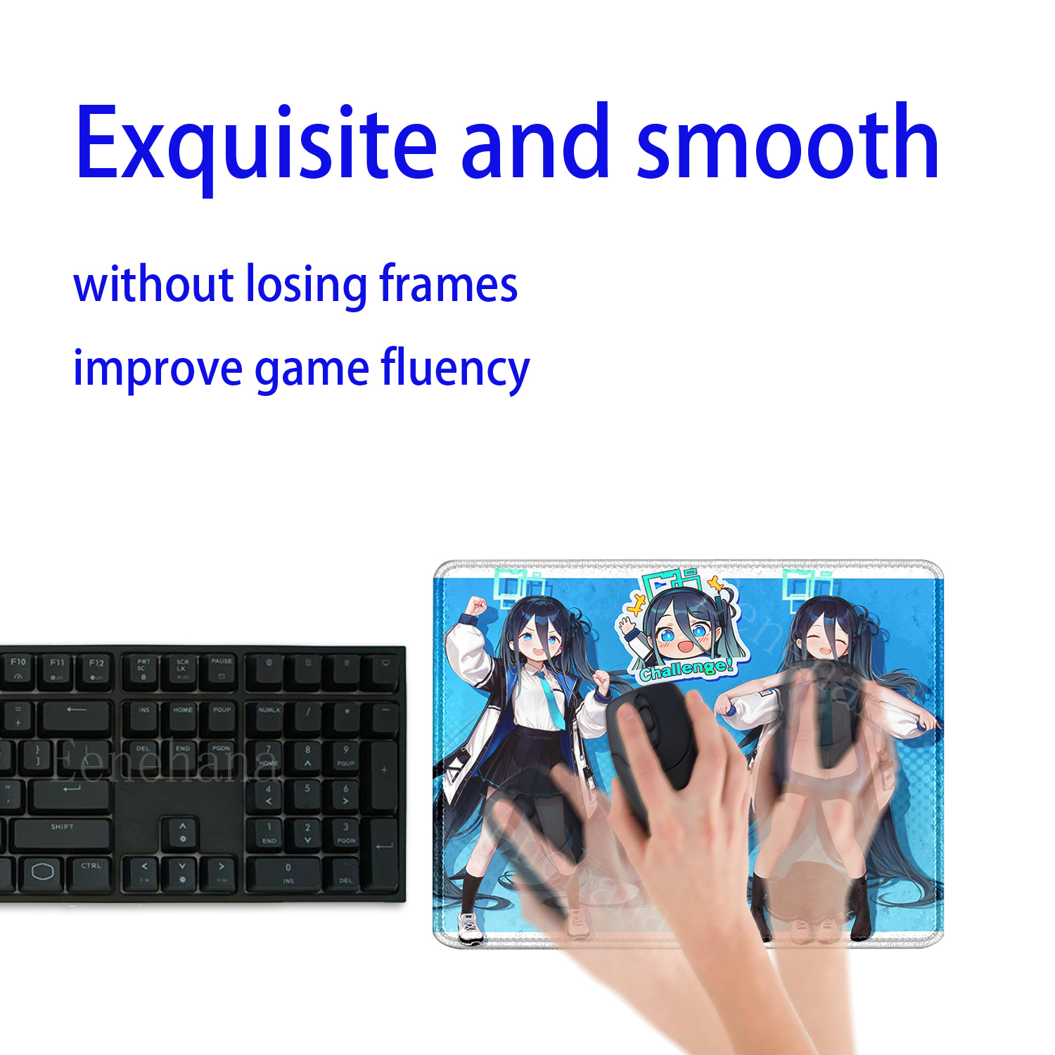 Alice ‌   Mouse Pad Nozomi Hik - Desk Setup Blue avaliação e preço