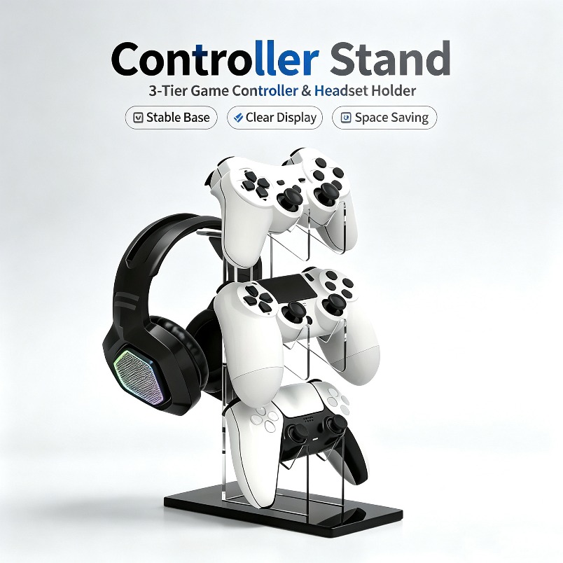 Suporte para Controle com 3 Ní - Desk Setup Headphones avaliação e preço
