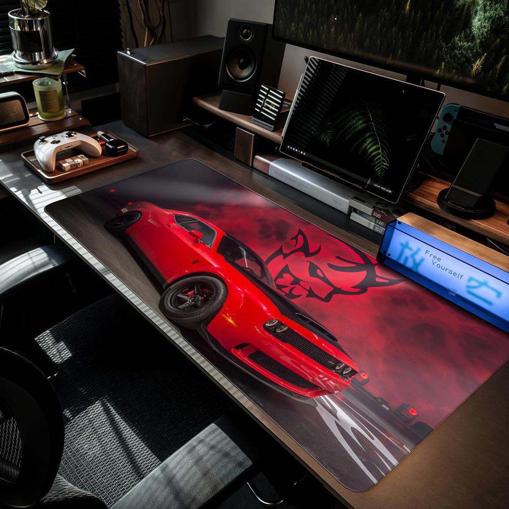 D-dodges carro legal mouse pad - Desk Setup Ideas avaliação e preço