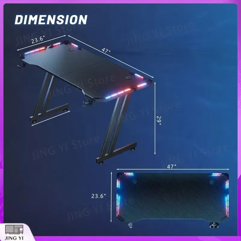 Mesa de Jogos com Luzes LED Su - Desk Setup Headphones avaliação e preço