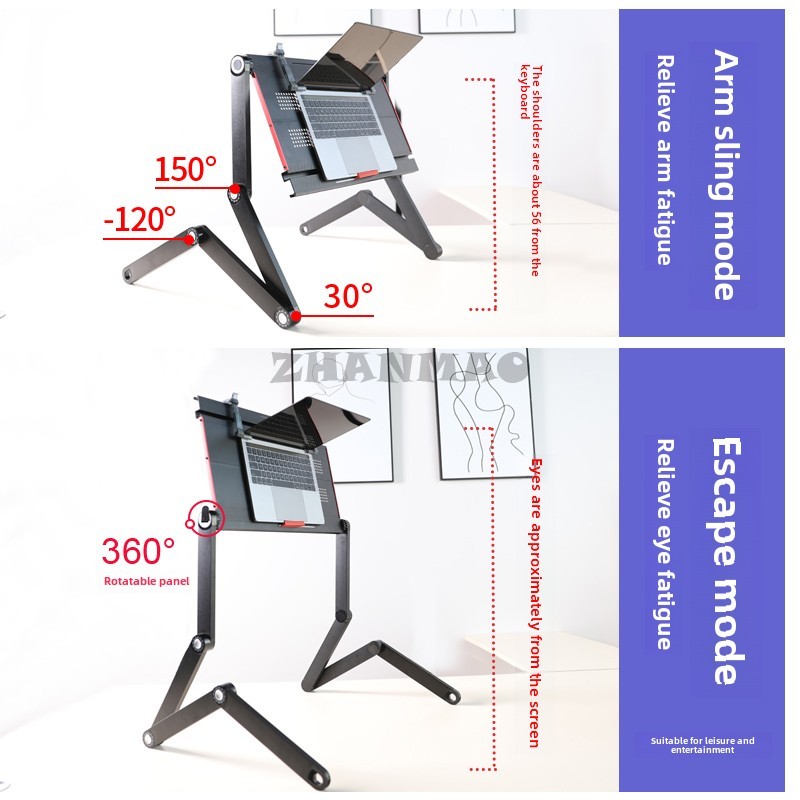 Deitado plano na cama, mesa pa - Desk Setup Ideas avaliação e preço