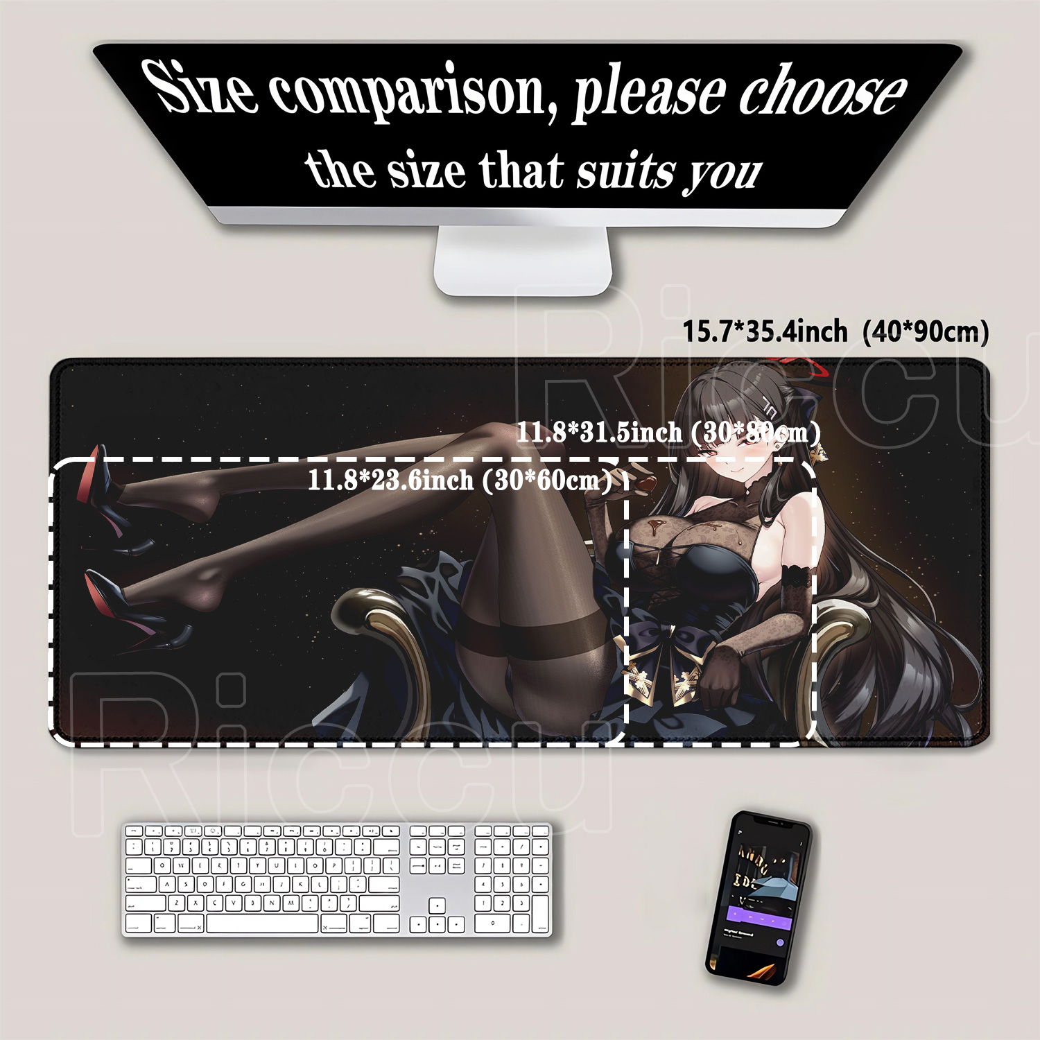 Mousepad para jogos e-sports c - Desk Setup Blue avaliação e preço